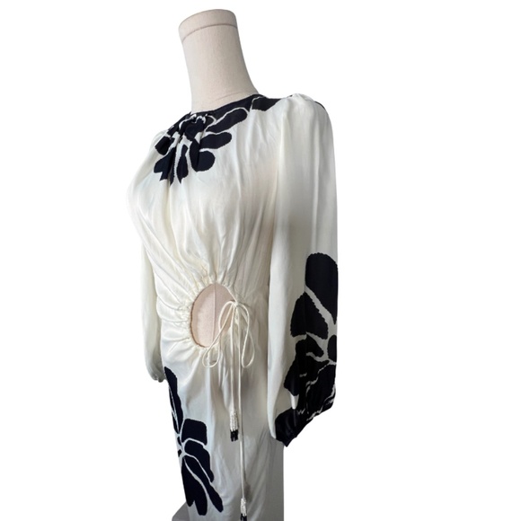 Farm Rio Black Palermo Cut Out Lenzing™ Ecovero™ Viscose Maxi Dress - Picture 9 of 10